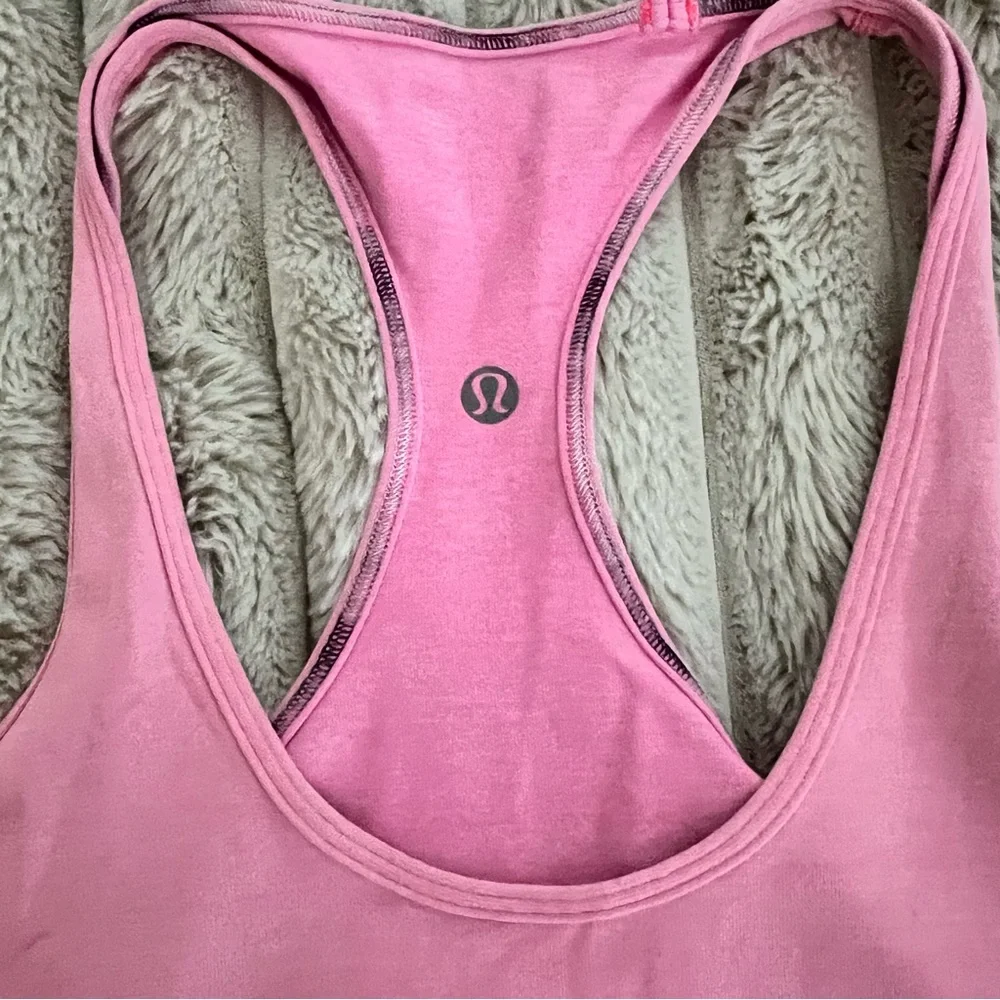 Lululemon Pink Racerback Tank Top - Picture 2 of 3